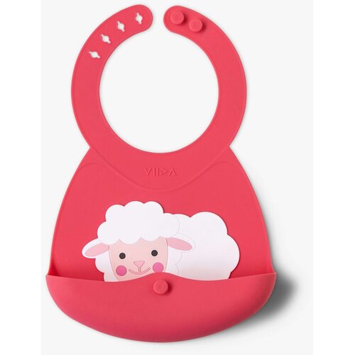 VIIDA podbradak za bebe s naramenicom iz serije Joy, crveni Slike