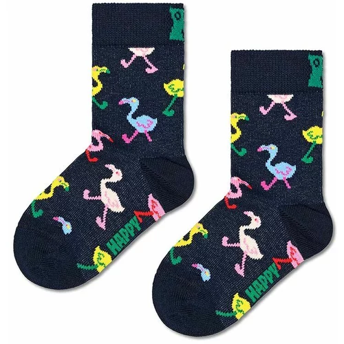 Happy Socks Otroške nogavice Kids Flamingo Sock črna barva