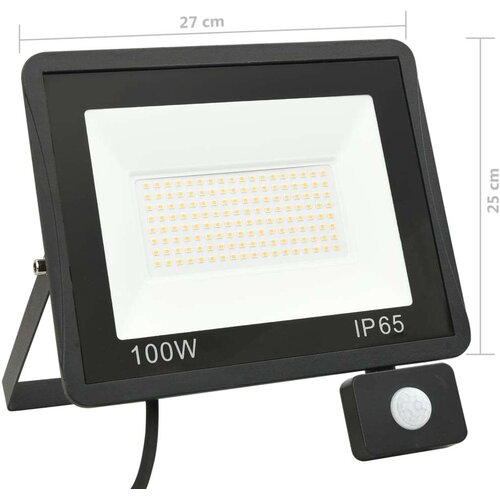 VidaXL LED reflektor s senzorjem 100 W toplo bel Slike