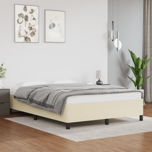  Okvir za krevet krem 140x190 cm od umjetne kože Cijene