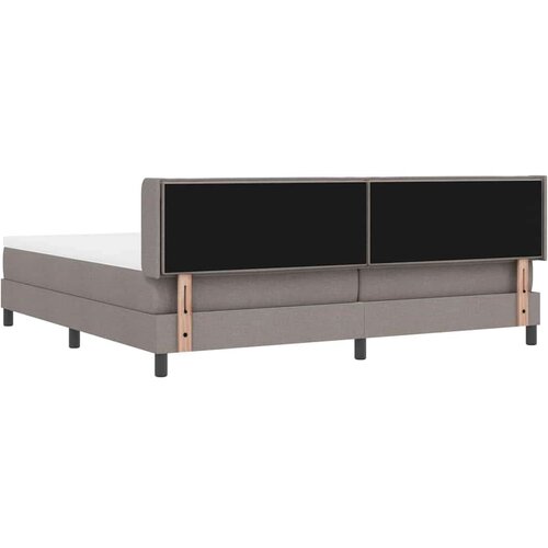 Box spring krevet Sivo-smeđa 200 x 200 cm Poliester Slike