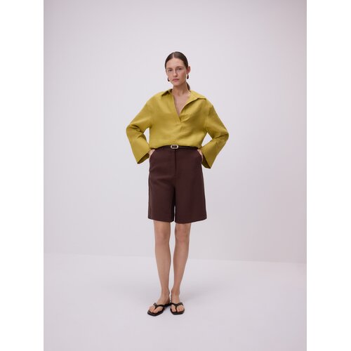 Reserved LADIES` SHORTS & BELT - tamnosmeđe Cijene