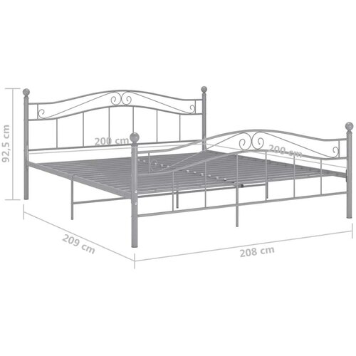  Za krevet sivi metalni 200 x 200 cm Slike