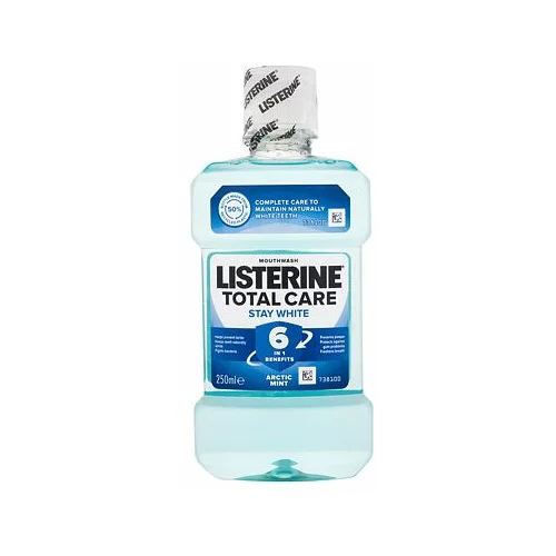 Listerine Total Care Stay White Mouthwash 6 in 1 belilna ustna vodica 250 ml unisex