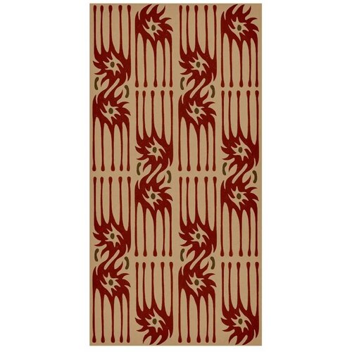  Tapeta - Red claws &amp;ndash; irregular shapes on a paper background 50x1000 Vodootporna Slike