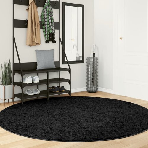  Tepih OVIEDO kratkih vlakana crni &Oslash; 200 cm Cijene