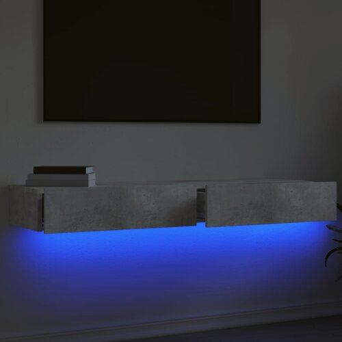  ormarići s LED svjetlima 2 kom Siva betona 60x35x15,5 cm Slike