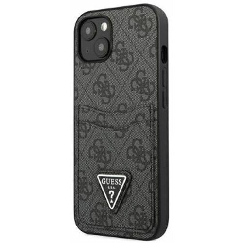 Guess Futrola za iPhone 13 Pro Black Triangle Logo Cardslot ( GSM168172 ) Slike