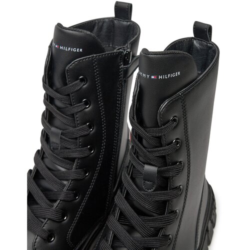 Tommy Hilfiger Pohodni čevlji Lace-Up Bootie T3A5-33600-1351 S Črna Slike