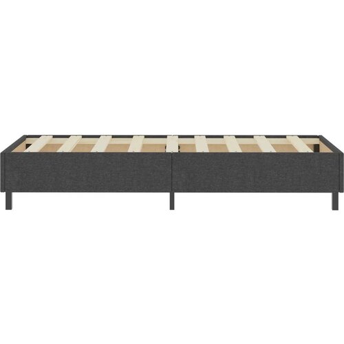 VidaXL Krevet od tkanine s oprugama tamnosivi 100 x 200 cm Slike