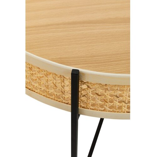 Premier Housewares Okrogla klubska mizica iz ratana v naravni barvi &amp;oslash; 60 cm Depok &amp;ndash; Slike