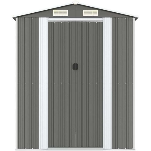 VidaXL Vrtno spremi&amp;scaron;te svjetlosivo 192x440x223 cm pocinčani čelik Slike