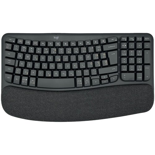 Logitech Wave Keys grafitna brezžična ergonomska tipkovnica s slovenskimi tipkami Cene