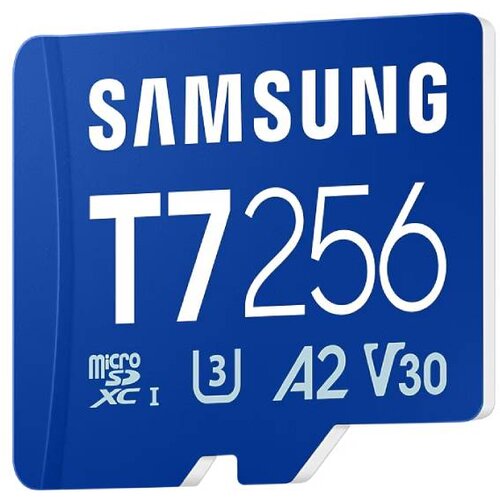 Samsung MicroSD 256GB, T7, SDXC, UHS-I U3 V30 A2, Read up to 170MB/s, Write up to 130MB/s, for 4K and FullHD video recording ( MB-MB256T/WW ) Cene