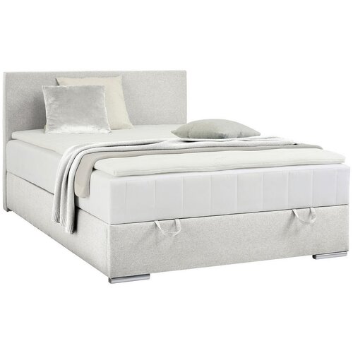 CARRYHOME POSTELJA Z VZMETNICO 140 cm x 200 cm , tekstil ekru Slike