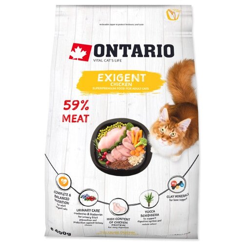 Ontario Cat Exigent, za izbirčne mačke - pi&scaron;čanec 400 g Cene