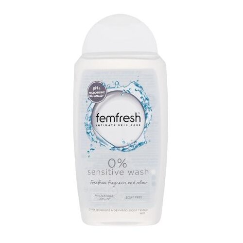 Femfresh 0% Sensitive Wash nežen gel za intimno umivanje za občutljivo kožo 250 ml za ženske Cene