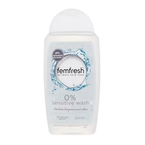 Femfresh 0% Sensitive Wash nežen gel za intimno umivanje za občutljivo kožo 250 ml za ženske