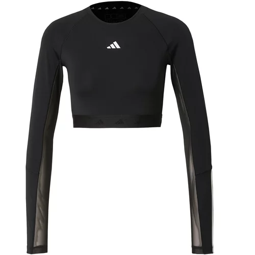 Adidas Funkcionalna majica 'Hyperglam' črna / bela