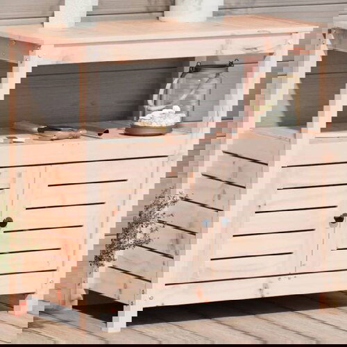 VidaXL Miza za sajenje s policami 82,5x45x81 cm trden les douglas Slike