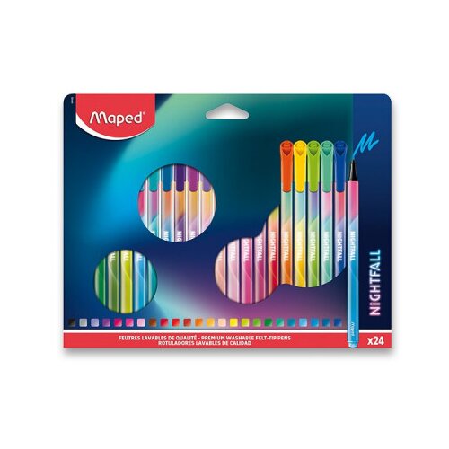 Maped Otro&amp;scaron;ki flomastri Color&amp;#039;Peps Deco Nightfall, 24 barv Slike