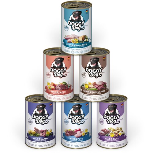  Doggy Dog Adult 6 x 400 g - Mješovito pakiranje 1 (6 varijanti) Cene