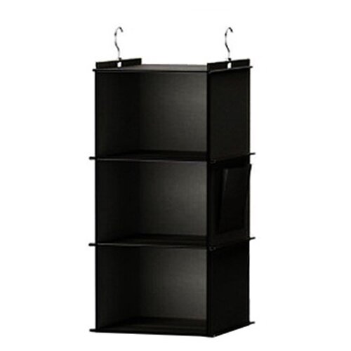 INF viseči organizator za omaro, črna blaga torba za shranjevanje s kovinskimi kavlji 29,7x30x60, (21732230) Cene