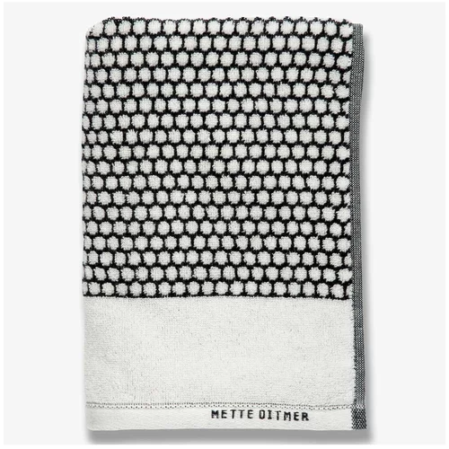 Mette Ditmer Denmark Crno-bijeli pamučni ručnik 70x140 cm Grid -