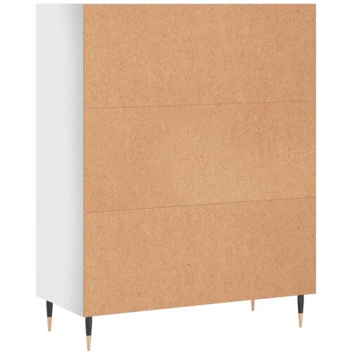  Regal za knjige sjajni bijeli 69,5x32,5x90 cm konstruirano drvo Slike