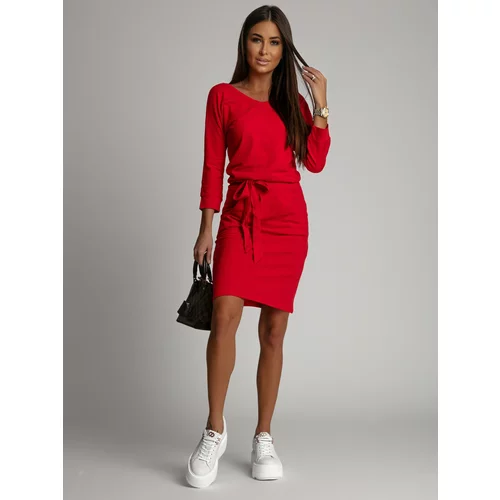 Fasardi Red dress tied at the waist