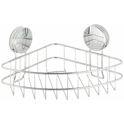Wenko Stenska polica za kopalnico v srebrni barvi Static-Loc® Osimo, širina 26,5 cm