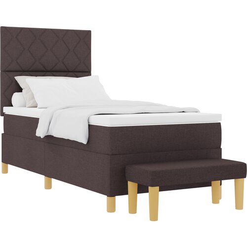 vidaXL vzmetnica s klopjo temno rjava 90x190 cm tkanina, (22083394) Cene