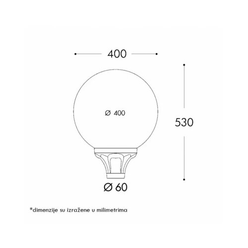  LED ULICNA SVETILJKA GLOBE 400 50W CRNA Cene