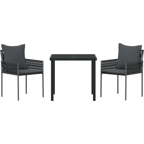 vidaXL Set od 2 Crna PE ratan 54x61x83 cm Izdržljivo Vanjska stolica Cijene