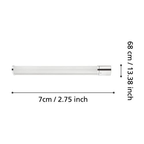 Eglo Tragacete 1 zidna/1, led, 15w, 1300lm, ip44, srebrna/hrom/plastika Slike