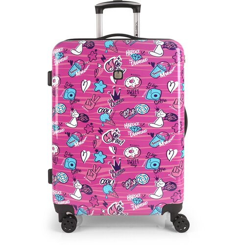 Gabol STICKER srednji kofer (M) | rozi| ABS+PC Slike