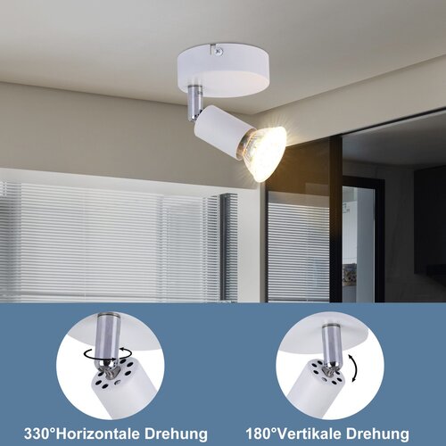 Nettlife LED stropna svetilka 1 žarnica bela stropna svetilka GU10 notranja stenska svetilka toplo bela moderna reflektorja, (22116650) Cene