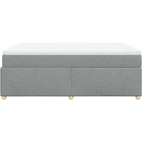 VidaXL Krevet s oprugama i madracem svjetlosivi 140x190 cm od tkanine Slike