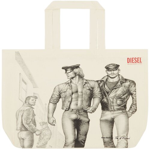 Diesel Bag - FLAT SHOPPER SHOPPING - PRIDE white Slike