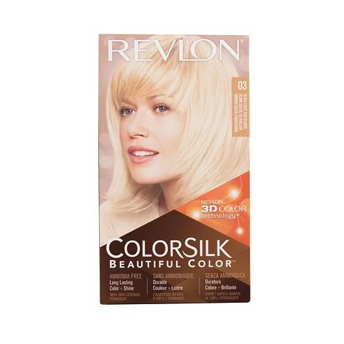 Revlon Colorsilk Beautiful Color barva za lase za vse vrste las 59,1 ml odtenek 03 Ultra Light Sun Blonde poškodovana škatla