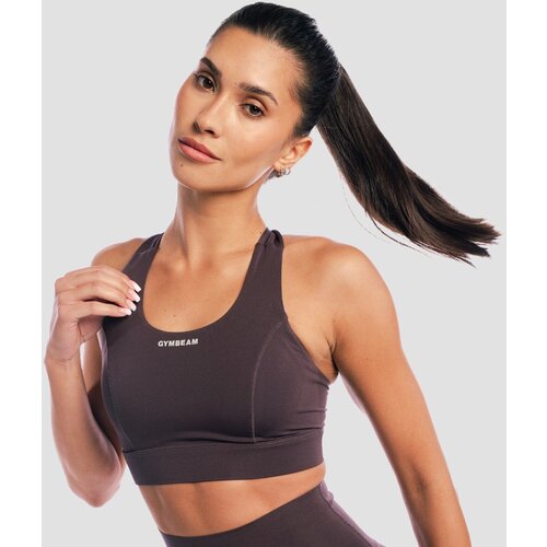 GymBeam aura sports bra tee brown Slike