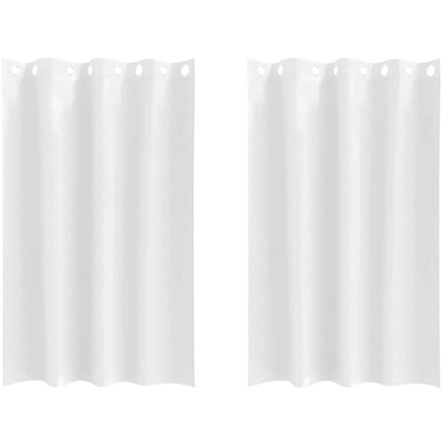  Zavjese za blackout s prstenovima 2 pcs Čista bijela Slike
