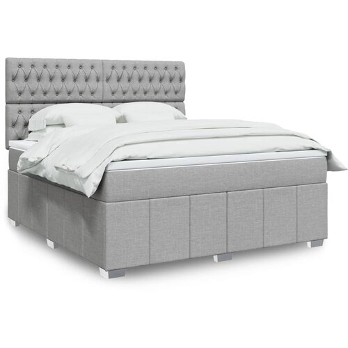 vidaXL Krevet s oprugama i madracem svjetlosivi 180x200 cm od tkanine Cijene