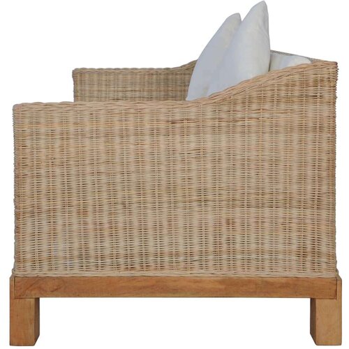  2-dijelni set sofa od prirodnog ratana s jastucima Slike