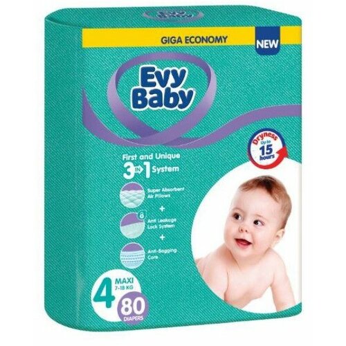 Evy Baby pelene giant 4 maxi 8-18kg 80kom 3 u 1 ( A054560 ) Cene