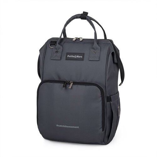 Petite&amp;amp;Mars torba za pelene Jack, Ultimate Grey Slike