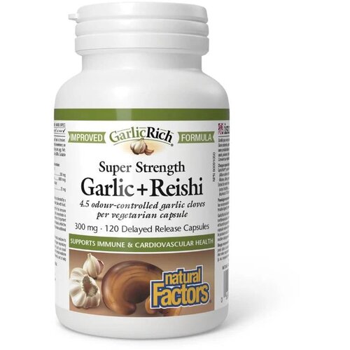 Natural Factors beli luk i reishi kapsule garlicrich, 120 kapsila Cene