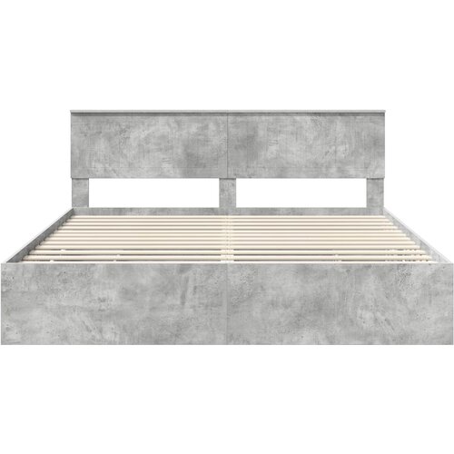  Krevetna konstrukcija s ladicama Betonski sivi 180 x 200 cm Siva 210 x 183 x 90 cm Slike
