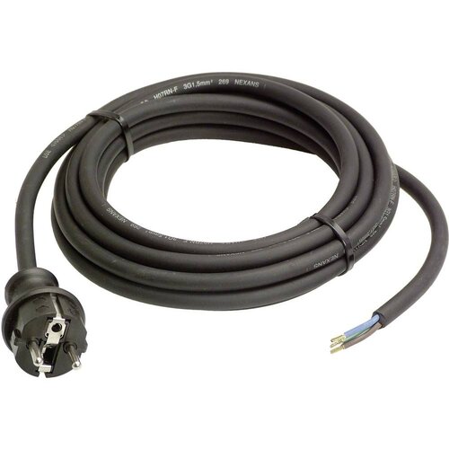 As-schwabe Priključni kabel [ varnostni vtič - kabel\, odprti konec] črni 4.5 m 60379, (20414336) Cene
