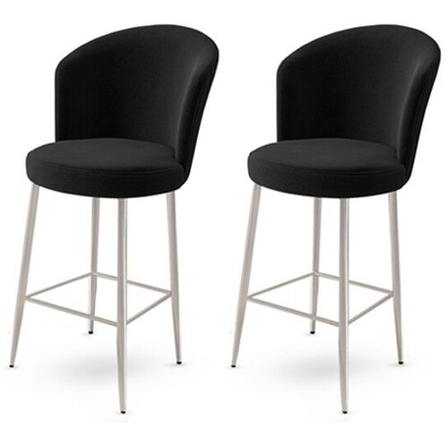 Hanah home set barskih stolica Fora, 2 komada, Crni Slike